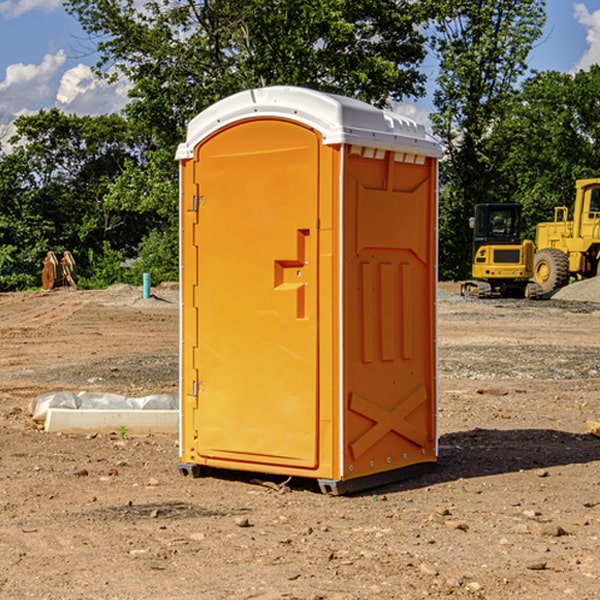 how often are the portable toilets cleaned and serviced during a rental period in Oreana